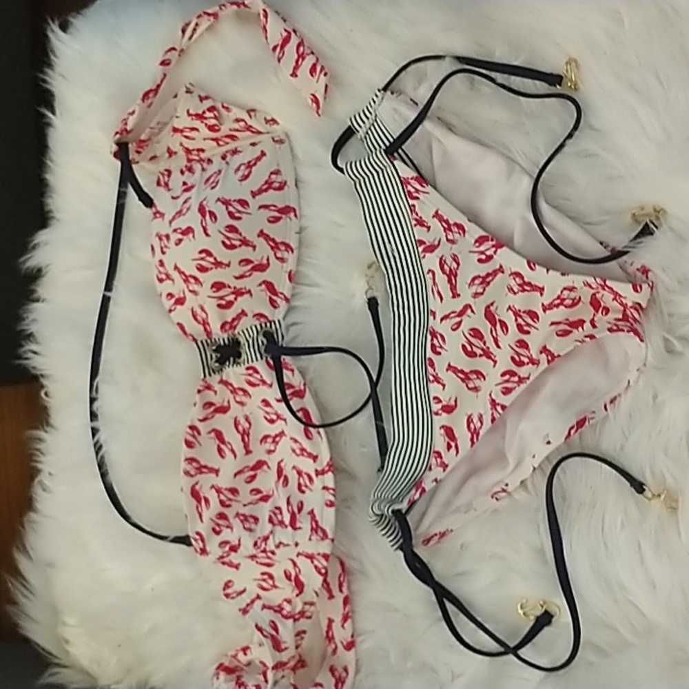 Sperry lobster print 2 piece swimsuit